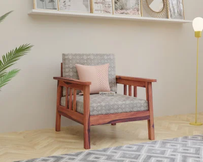 Falcon 1 Seater Wooden Sofa 