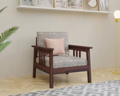 Falcon 1 Seater Wooden Sofa 