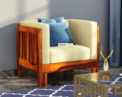Fitbit Wooden Sofa 1 Seater 