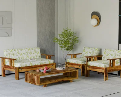 Jako 2+1+1 Seater Wooden Sofa 
