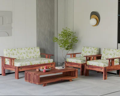 Jako 2+1+1 Seater Wooden Sofa 