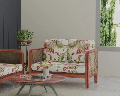 Celeste 2 Seater Wooden Sofa 