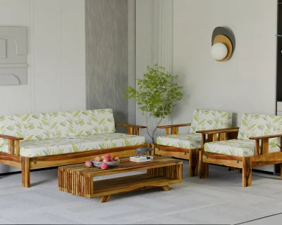 Jako 3+1+1 Seater Wooden Sofa 