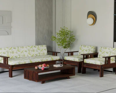 Jako 3+1+1 Seater Wooden Sofa 