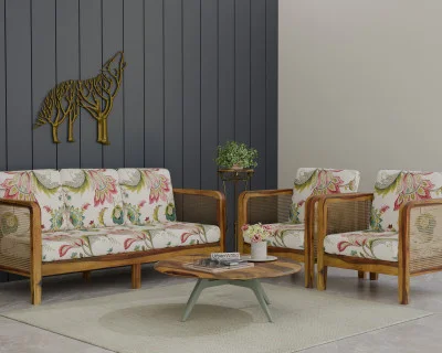 Celeste 3+1+1 Seater Wooden Sofa Set 