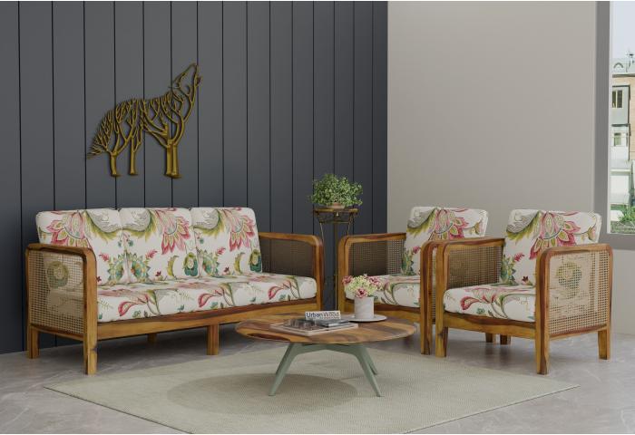 Celeste 3+1+1 Seater Wooden Sofa Set 