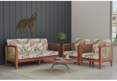 Celeste 3+1+1 Seater Wooden Sofa Set 