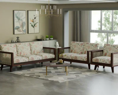 Crispella 3+2+1 Seater Wooden Sofa Set 