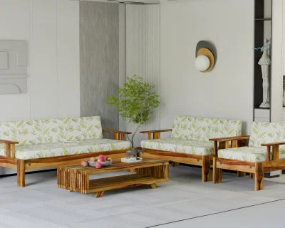Jako 3+2+1 Seater Wooden Sofa 