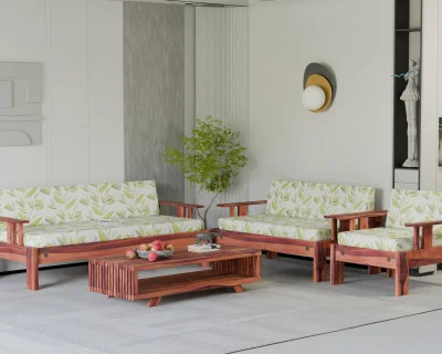 Jako 3+2+1 Seater Wooden Sofa 
