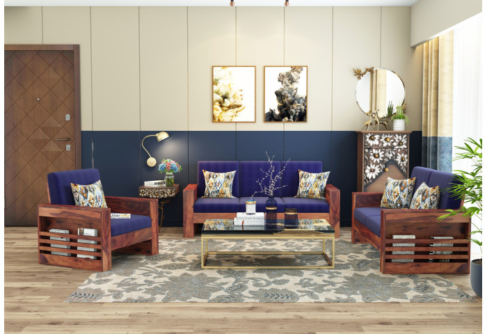 Modway Wooden Sofa Set 3+2+1 Seater 