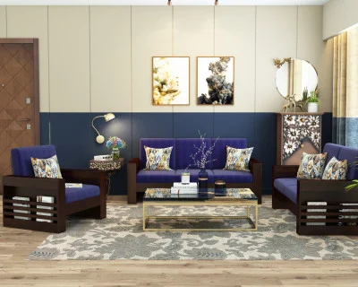 Modway Wooden Sofa Set 3+2+1 Seater 