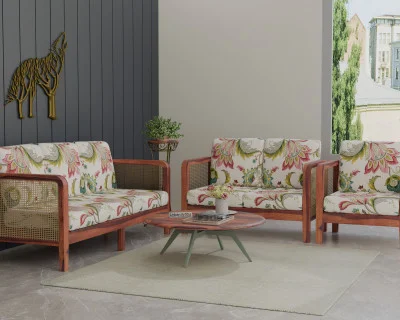 Celeste 3+2+1 Seater Wooden Sofa Set 