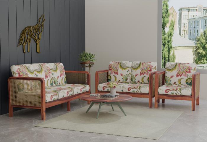 Celeste 3+2+1 Seater Wooden Sofa Set 