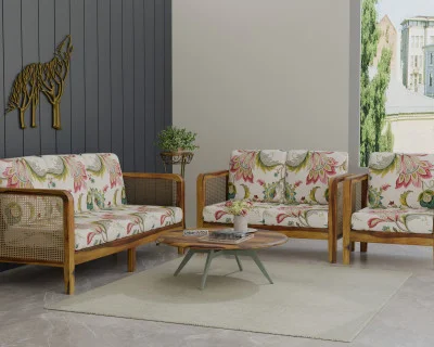 Celeste 3+2+1 Seater Wooden Sofa Set 