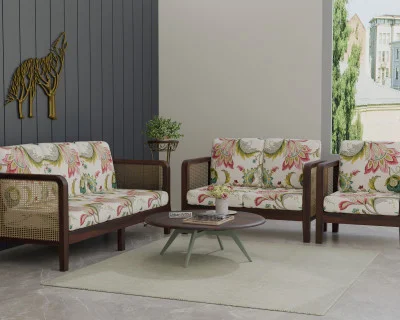 Celeste 3+2+1 Seater Wooden Sofa Set 