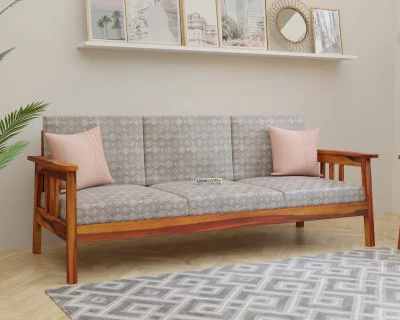 Falcon 3 Seater Wooden Sofa 