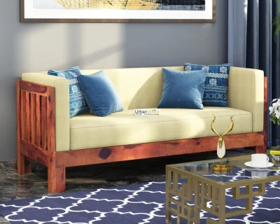 Fitbit Wooden Sofa 3 Seater 