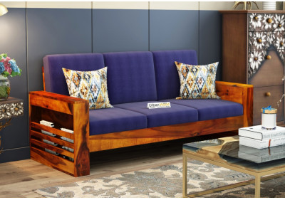 Modway Wooden Sofa 3 Seater 