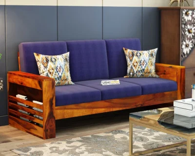 Modway Wooden Sofa 3 Seater 