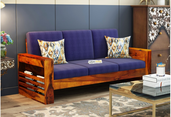 Modway Wooden Sofa 3 Seater 