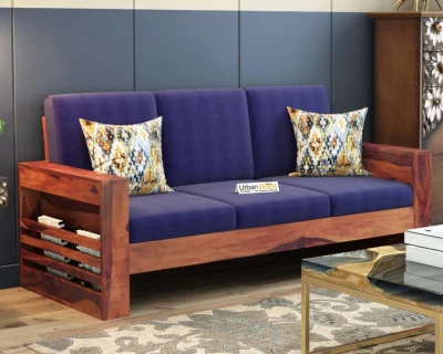Modway Wooden Sofa 3 Seater 