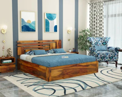 Berlin Wooden Bed With Box Storage 