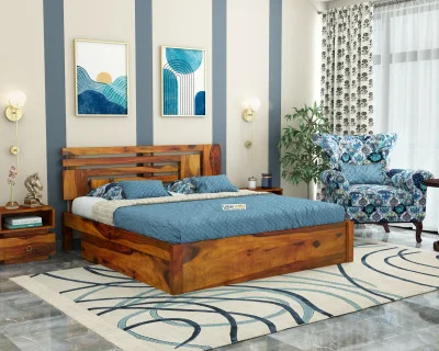 Berlin Wooden Bed With Drawer Storage 
