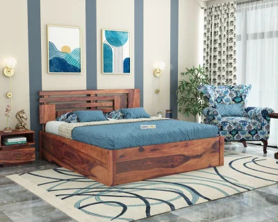 Berlin Wooden Hydraulic Bed 