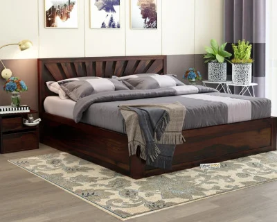 Jerry Wooden Bed With Box Storage King Size 