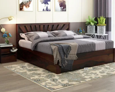 Jerry Wooden Hydraulic Bed King Size 