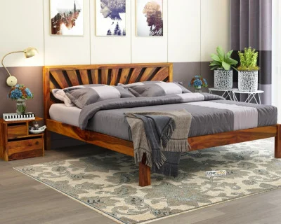 Jerry Wooden Bed Without storage King Size 