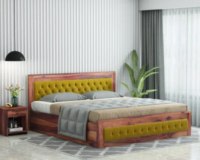 Jolly Wooden Bed Hydraulic Storage 