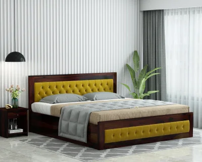 Jolly Wooden Bed Hydraulic Storage 