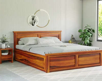 Ragnar Wooden Box Storage Bed 