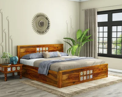 Relay Wooden Bed with Box Storage 