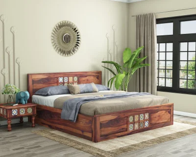 Relay Wooden Bed with Box Storage 