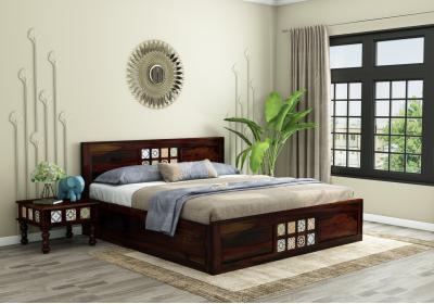 Relay Wooden Bed with Box Storage 