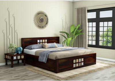 Relay Wooden Bed with Box Storage 