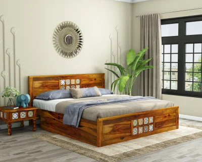 Relay Wooden Bed With Drawer Storage 