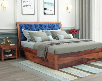 Ross  Wooden Bed With Drawer Storage 