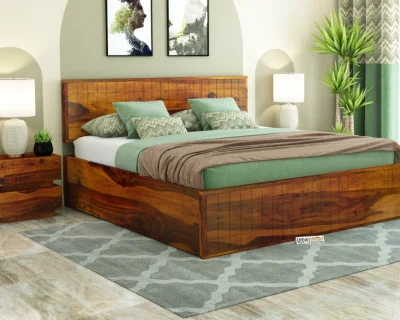 Solic Wooden Hydraulic Bed 