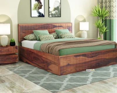 Solic Wooden Hydraulic Bed 