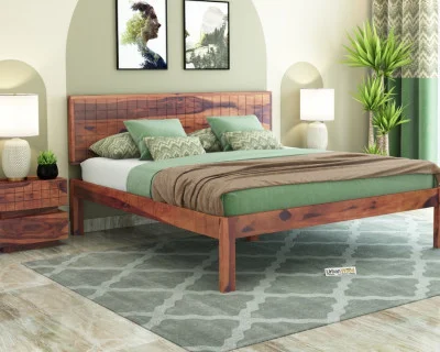 Solic Wooden Bed Without storage King Size 