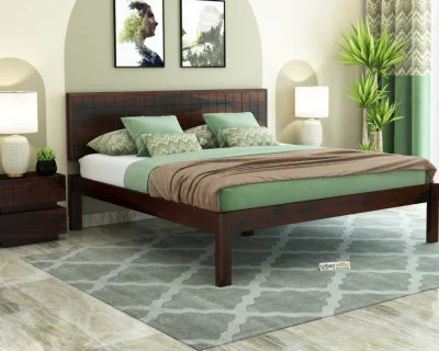 Solic Wooden Bed Without storage King Size 