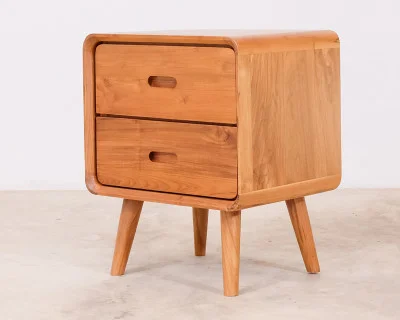 Veera Wooden Bedside Table 