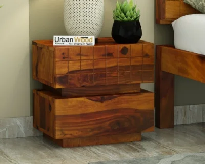 Solic Wooden Bedside Table 