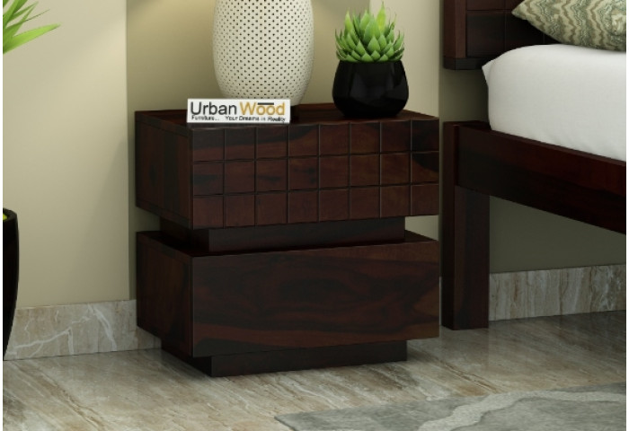Solic Wooden Bedside Table 