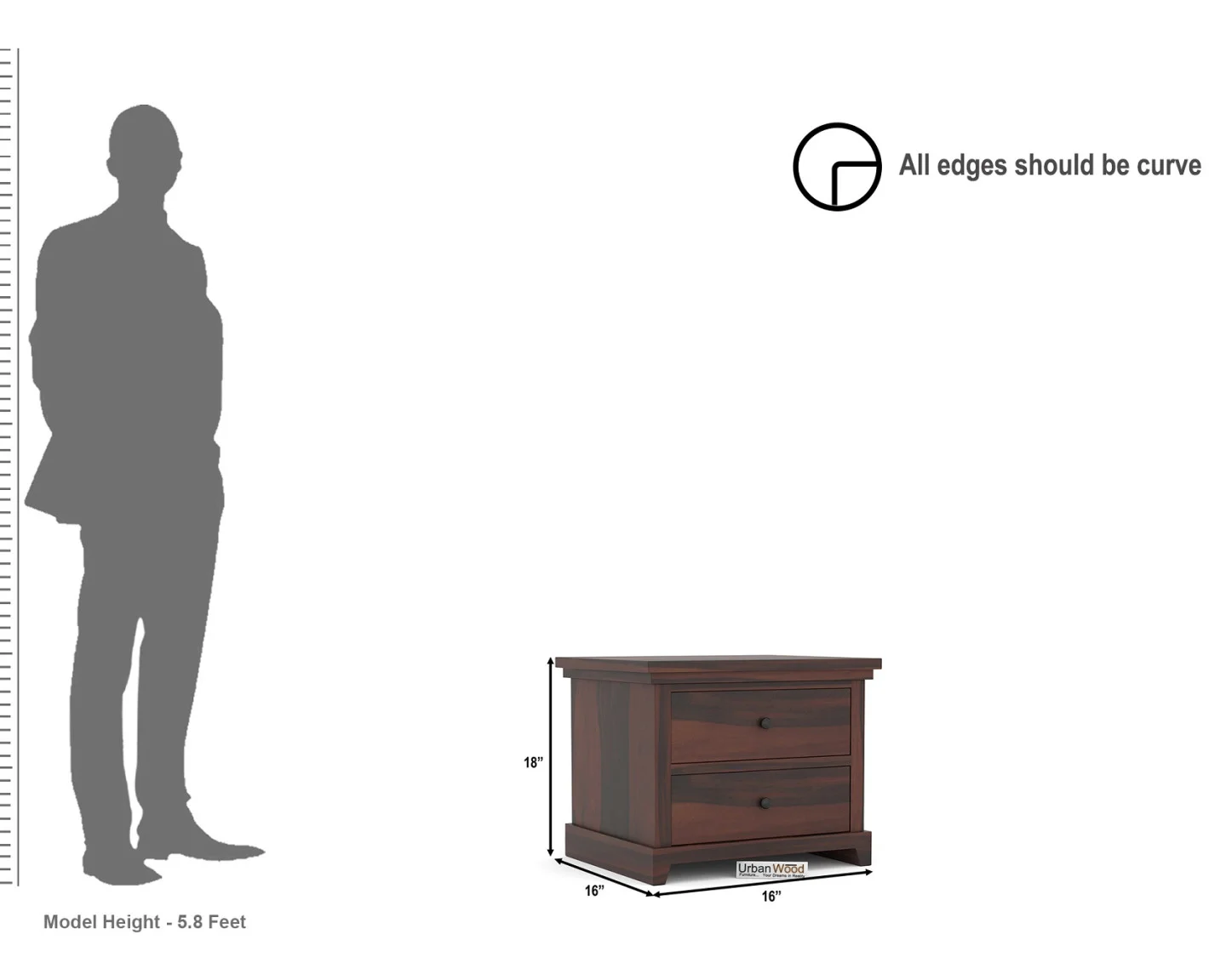 Stag Bedside Table 