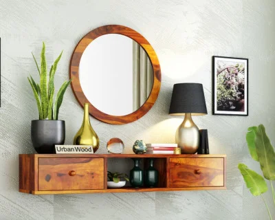 Rose Wall Mounted Console Table with Mirror 